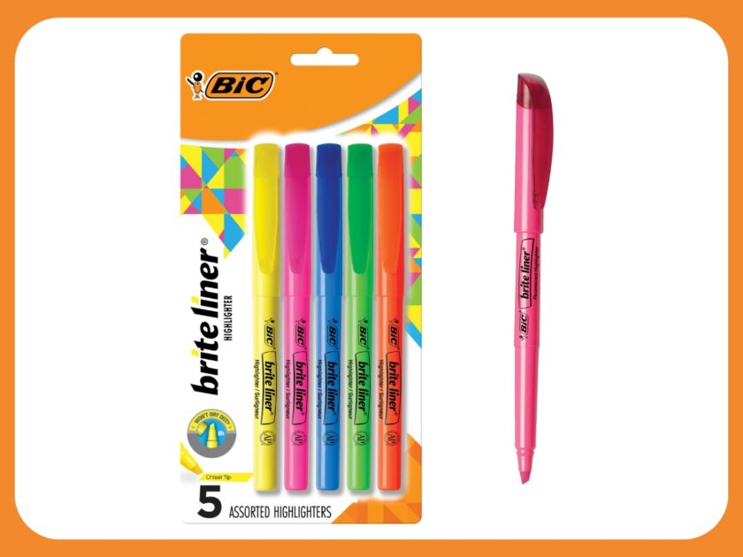 BIC Brite Liner Highlighters 5-Pack Only $1.xx on Amazon (Reg. $4)