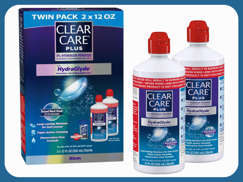 Clear Care Plus Cleaning Solution with Lens Case Twin Pack Only $10.xx on Amazon (Reg. $21)