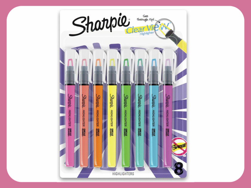 Sharpie Clear View Highlighter Stick 8Pk Only $9.xx on Amazon (Reg $18)