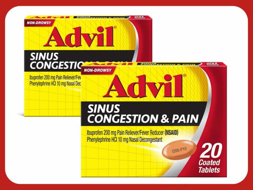 TWO Advil Sinus Congestion and Pain 20ct JUST $5.xx on Amazon! (Reg. $20)