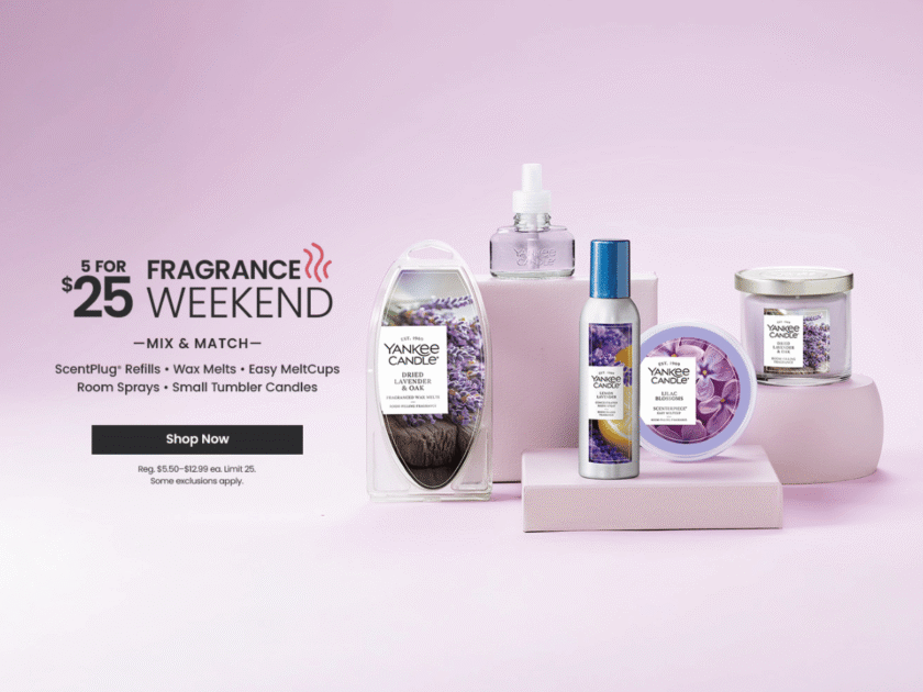 Yankee Candle Mix & Match Sale | Get 5 Select Items for JUST $25!