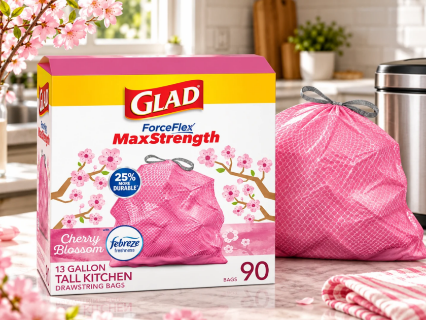 Glad ForceFlex MaxStrength Trash Bags, 13 Gal, 90 Ct Only $11.xx (Reg $22)