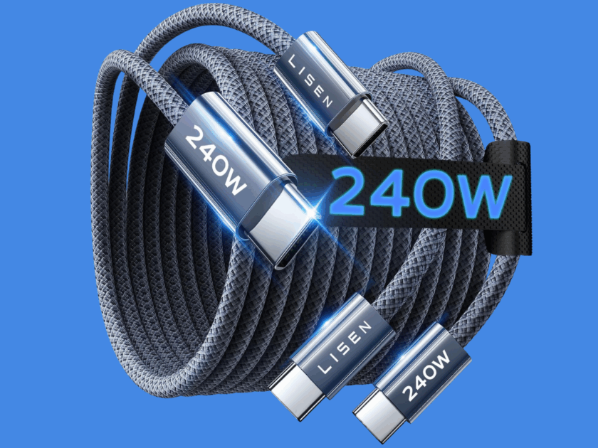 LISEN USB C to USB C Cable 240W Fast Charging Cord 2-Pack Only $5.xx on Amazon