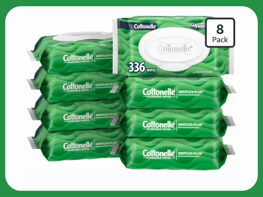 Cottonelle GentlePlus Flushable Wet Wipes 8-Pack Only $9.xx on Amazon