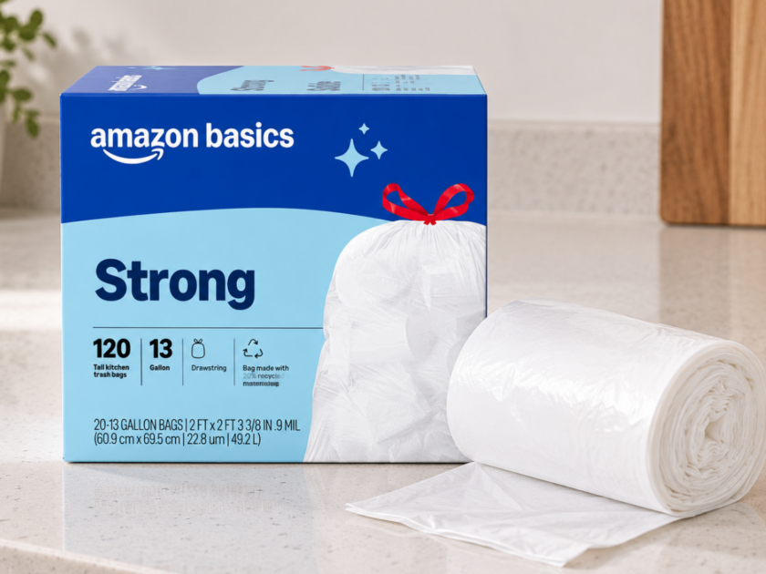 Amazon Basics Trash Bags 13 Gallon 120 Count Only $9.xx (Reg. $17)