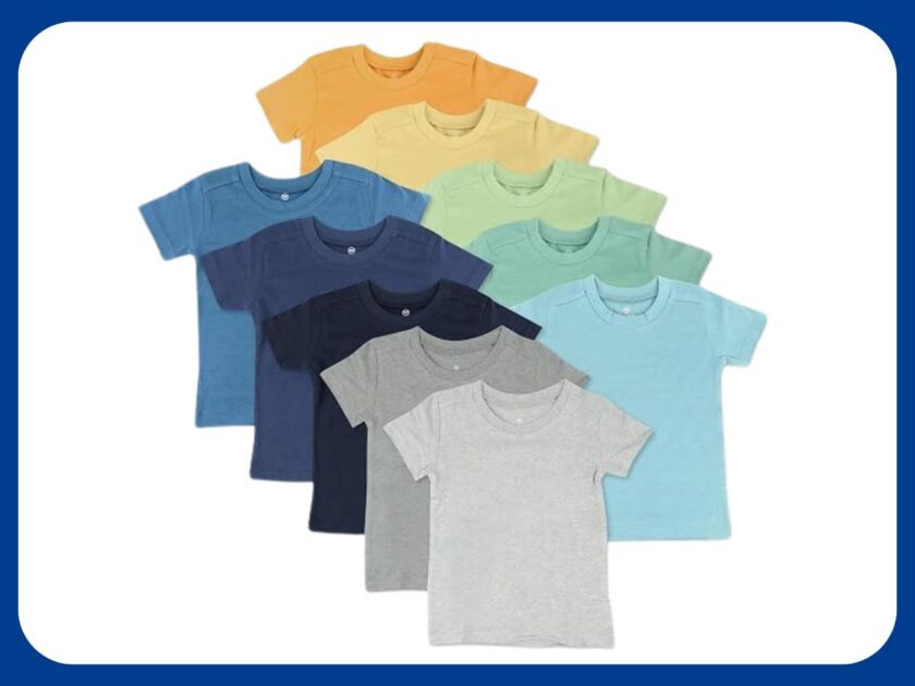 100% Organic Cotton T-Shirts for Toddlers & Kids’, 10-Pack From $28.xx on Amazon (Reg $60)