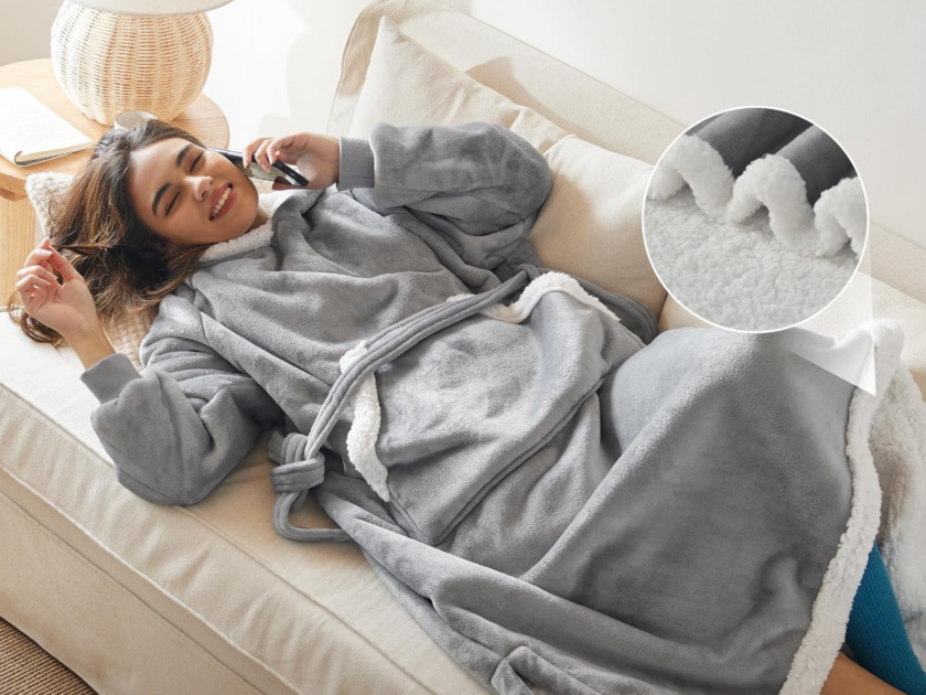 Bedsure Wearable Blanket Hoodie Just $17.xx on Amazon (Reg. $51)