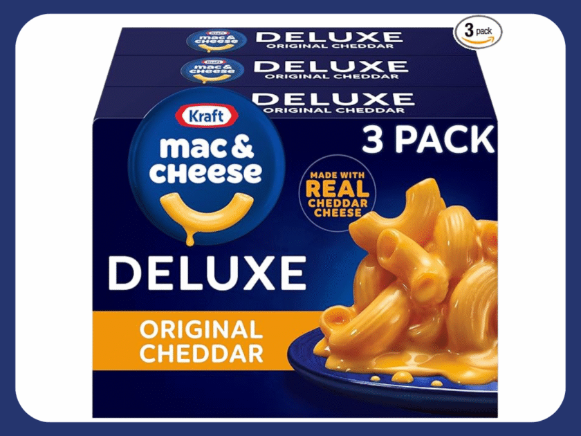 Kraft Deluxe Original Mac & Cheese 3-Pack JUST $4.xx on Amazon (Reg. $7)