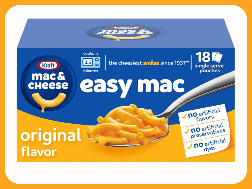 Kraft Easy Mac Original Macaroni & Cheese Microwavable Dinner 18-Pack Only $4.xx on Amazon