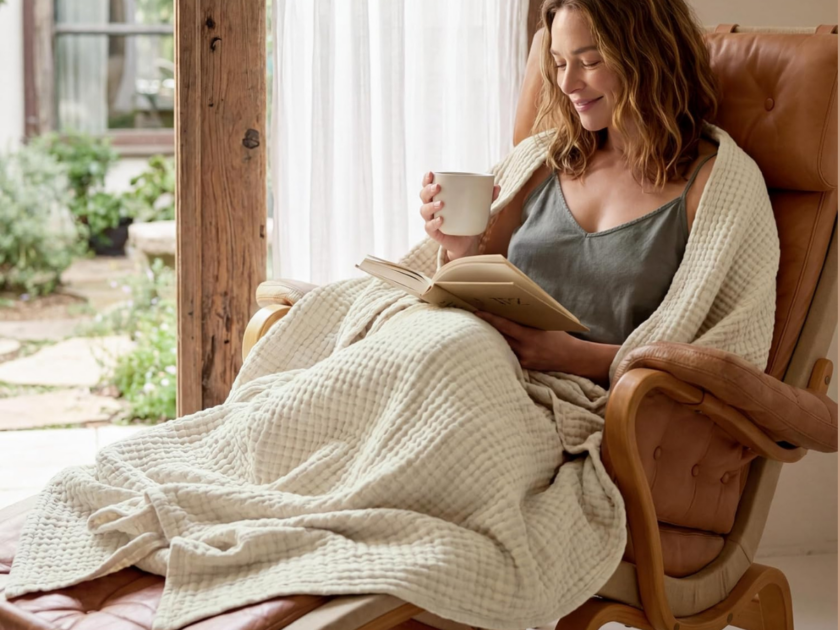 Bedsure 100% Cotton Muslin Throw Blanket Only $13.xx on Amazon (Reg $36)