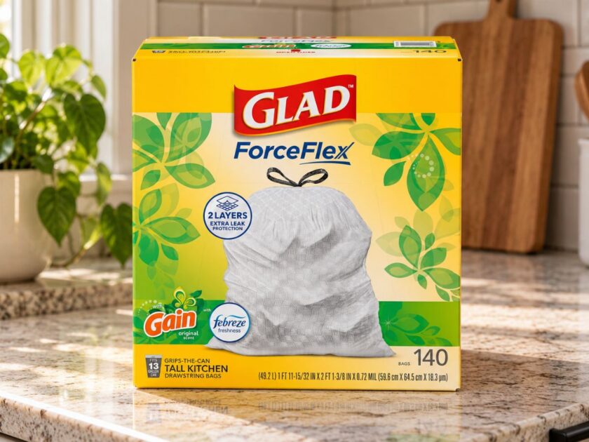 Glad ForceFlex Trash Bags 140-Count Only $10.xx at Walmart (Reg. $22)