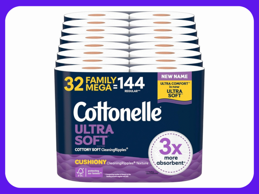 Cottonelle Toilet Paper 32 Family Mega Rolls Only $20.xx on Amazon (Reg. $35)