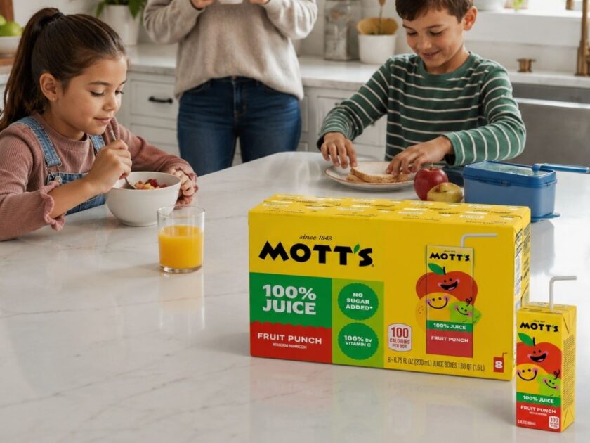 Mott’s 100% Fruit Punch Juice, 32-Count Only $9.xx on Amazon (Reg $19)