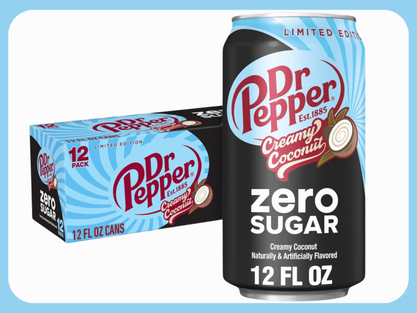 Dr. Pepper Creamy Coconut Zero Sugar Soda Restocked for $5.xx Each on Amazon!