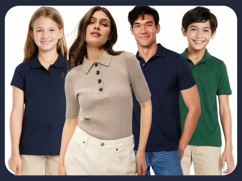 50% Off Polos For The Family at Old Navy – $4 School Uniforms