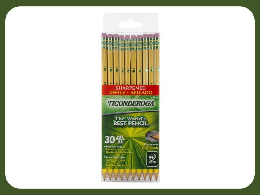 Ticonderoga Wood-Cased #2 Pencils, 30-Count