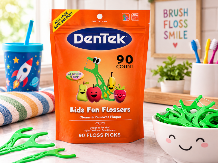 DenTek Kids Fun Flossers 90-Count Just $1.xx on Amazon (Reg $5)