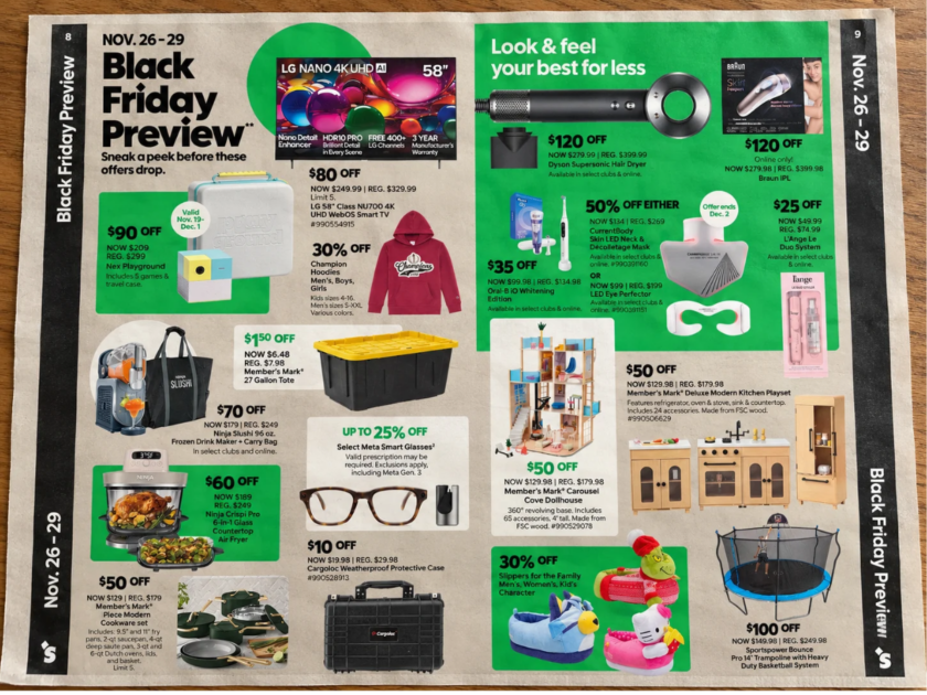 Sam’s Club Black Friday 2026 Preview Is HERE — See the First Deals!