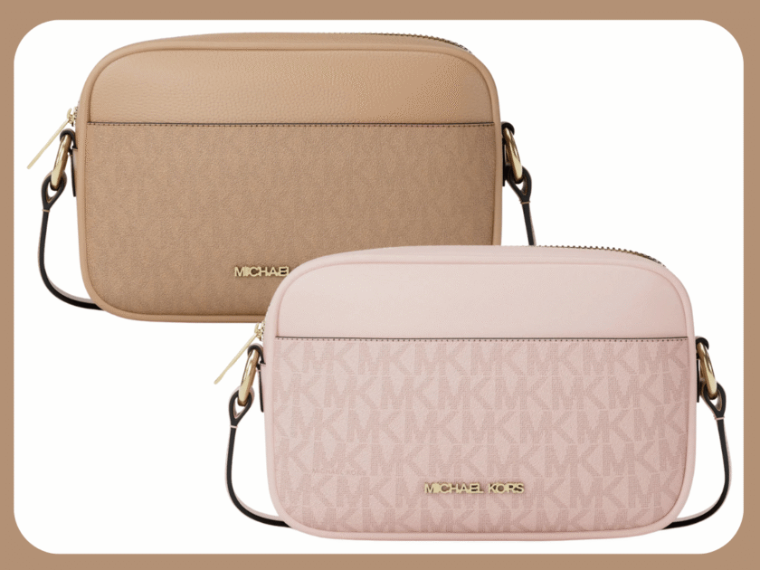 GO! Michael Kors Jet Set Small Signature Logo Camera Crossbody Bag Only $49.50 (Reg.$228)